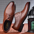 Elegant Men's Black Leather Oxfords for Formal Occasions - Perfect Wedding, Party, Office, and Business Shoes for Men